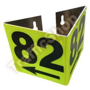 Reflecterend Huisnummer Bord Lime (Geel/Groen)